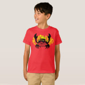 krab met hoed en tekstkunst t-shirt (Voorkant volledig)