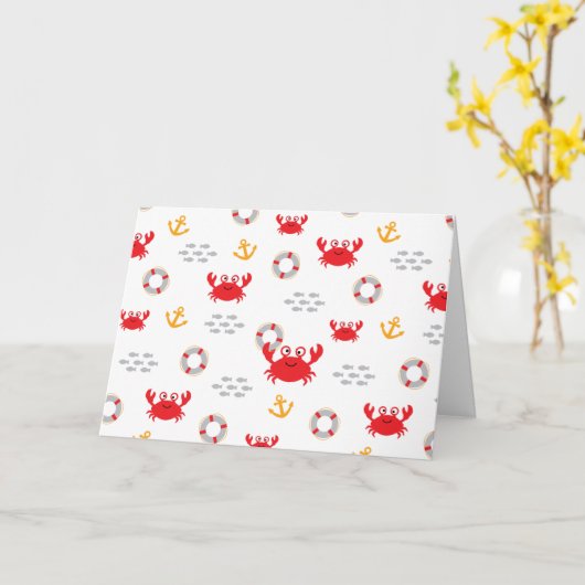 Krab met Lifebuoy Kaart (Gele Bloem)