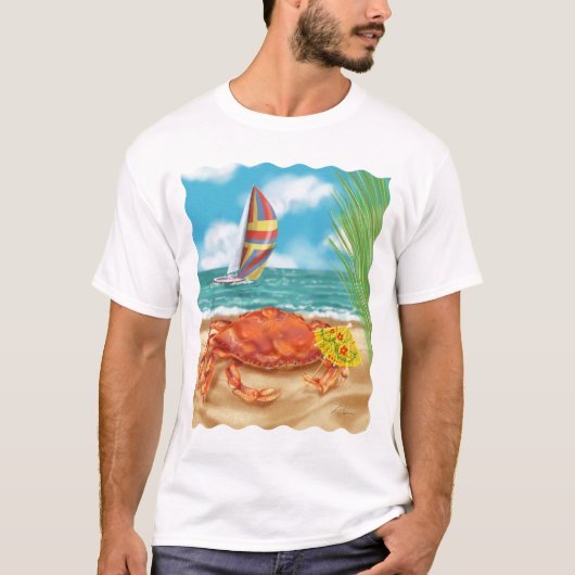 Krab met Umbrella T-shirt (Voorkant)