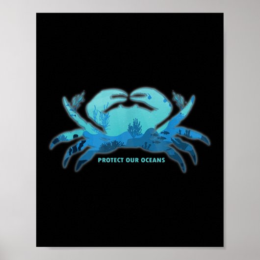 Krab milieubescherming, klimaatbescherming, poster (Voorkant)