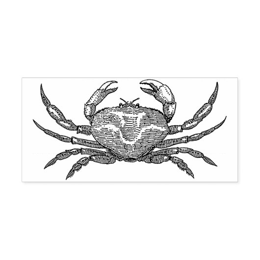  krab motief rubberen stempel (Afrduk)