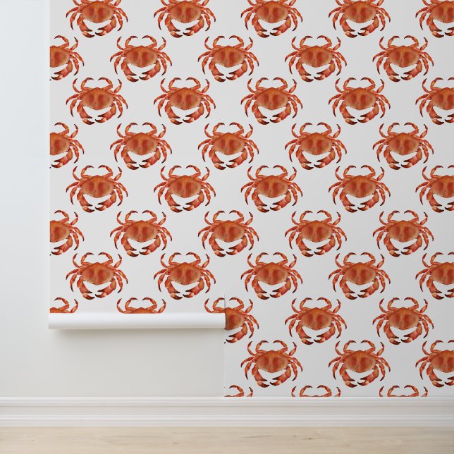 Krab nautisch strand behang (Applicatie)