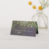 Krab Nautisch Strand Palm Lights Wedding Plaatskaartje (Voorkant)