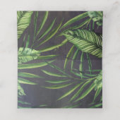 Krab Nautisch Strand Palm Lights Wedding Plaatskaartje (Binnenkant ongevouwen)