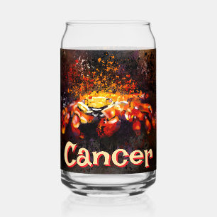 Krab nautische kuststrandkanker gepersonaliseerd blikvorm glas