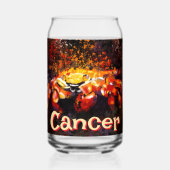 Krab nautische kuststrandkanker gepersonaliseerd blikvorm glas (Achterkant)