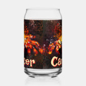 Krab nautische kuststrandkanker gepersonaliseerd blikvorm glas (Rechts)