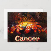 Krab nautische kuststrandkanker gepersonaliseerd briefkaart (Voorkant / Achterkant)