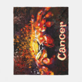 Krab nautische kuststrandkanker gepersonaliseerd fleece deken (Voorkant)