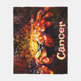 Krab nautische kuststrandkanker gepersonaliseerd fleece deken