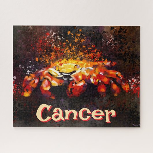 Krab nautische kuststrandkanker gepersonaliseerd legpuzzel (Horizontaal)