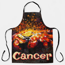 Krab nautische kuststrandkanker gepersonaliseerd schort