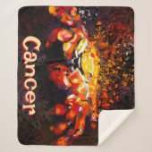 Krab nautische kuststrandkanker gepersonaliseerd sherpa deken (Voorkant)