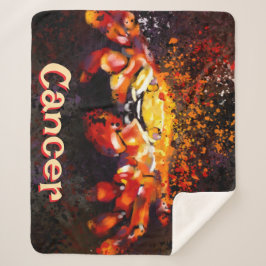 Krab nautische kuststrandkanker gepersonaliseerd sherpa deken