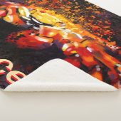 Krab nautische kuststrandkanker gepersonaliseerd sherpa deken (3/4)