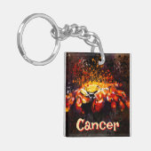 Krab nautische kuststrandkanker gepersonaliseerd sleutelhanger (Voorkant Links)