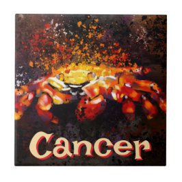 Krab nautische kuststrandkanker gepersonaliseerd tegeltje