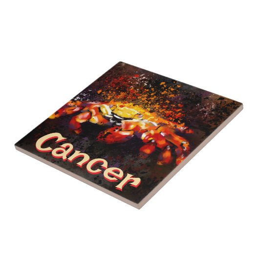 Krab nautische kuststrandkanker gepersonaliseerd tegeltje (Zijkant)