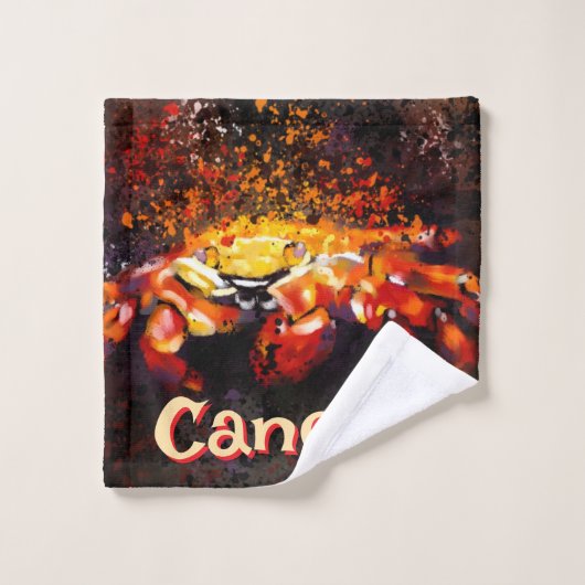 Krab nautische kuststrandkanker gepersonaliseerd washandje (Wasdoekje)