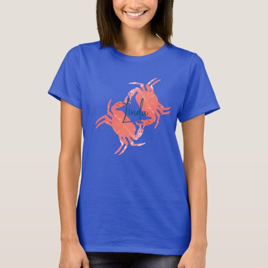 Krab Oceaankust Zeedier T-shirt (Voorkant)