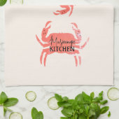 Krab Oceaans Strand Schaaldier Theedoek (Gevouwen)