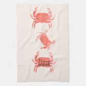 Krab Oceaans Strand Schaaldier Theedoek (Verticaal)