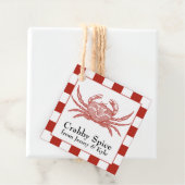 Krab of zeevruchten Kook Bedankjes Labels (In situ)