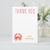 Krab Onder De Zee Regenboog Vis Dank Je Bedankkaart (Staand voorkant)