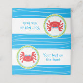 Krab onder Zee Birthday Plaatskaartje (Buitenkant ongevouwen)