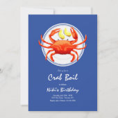 Krab op een Bord Kaart (Voorkant)