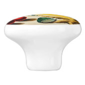 Krab op strand keramische knop (Zijkant)