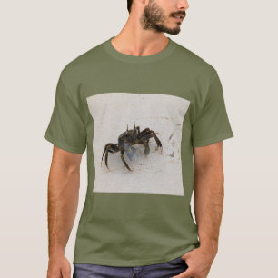 Krab op strand natuur T-shirt