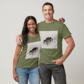 Krab op strand natuur T-shirt (Unisex)