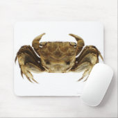 Krab op witte achtergrond muismat (Met muis)