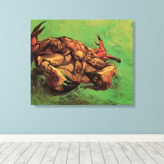 Krab op zijn rug door Vincent van Gogh Canvas Afdruk (Insitu (Houten vloer))