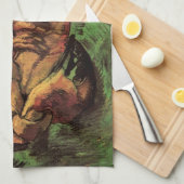 Krab op zijn rug door Vincent van Gogh Theedoek (Quarter Fold)