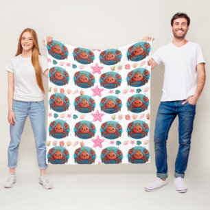 Krab Prinses Patroon Fleece Deken