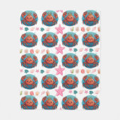 Krab Prinses Patroon Fleece Deken (Voorkant)