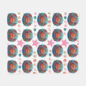 Krab Prinses Patroon Fleece Deken (Voorkant (Horizontaal))