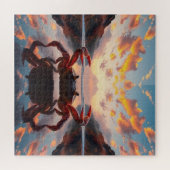 krab reflectiekunst legpuzzel (Horizontaal)