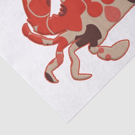 Krab - retro tissuepapier (Detail)