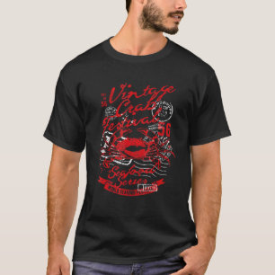 Krab Retro Vintage Gedecoreerde Liefde Dieren Jage T-shirt