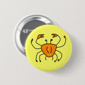 krab ronde button 5,7 cm (Voorkant /achterkant)