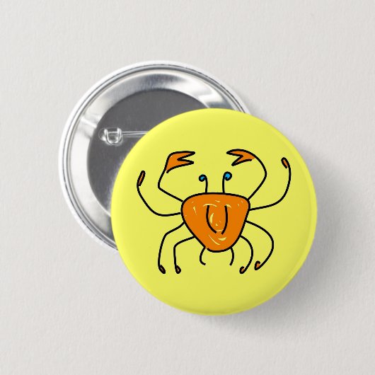 krab ronde button 5,7 cm (Voorkant /achterkant)