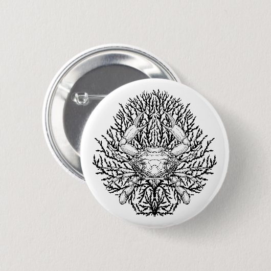 krab ronde button 5,7 cm (Voorkant /achterkant)