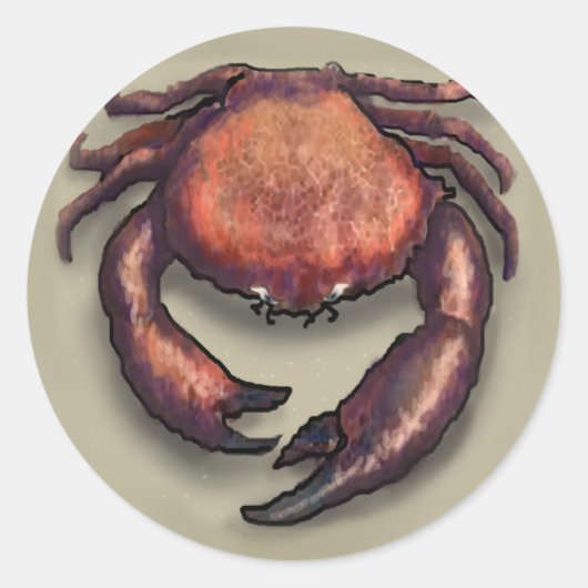 krab ronde sticker (Voorkant)