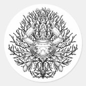 krab ronde sticker (Voorkant)