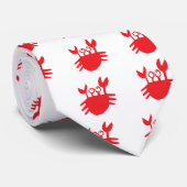 Krab, rood, cartoon, schattig stropdas (Opgerold)
