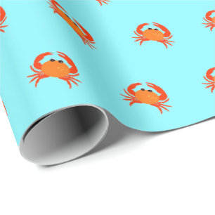 Krab rood heet oranje eenvoudig schoon fris cadeaupapier