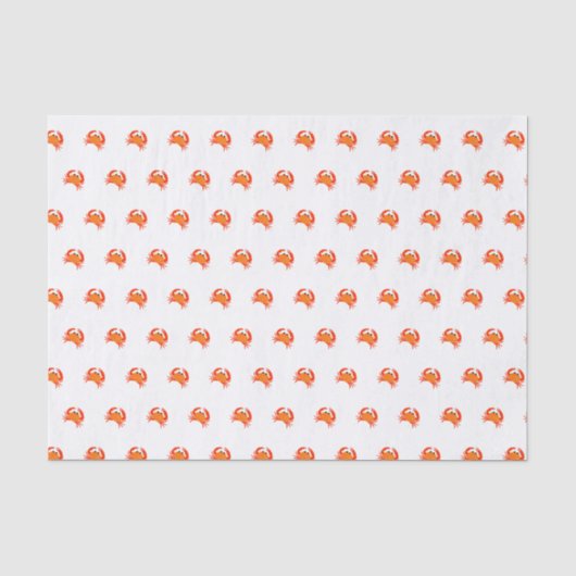 Krab rood heet oranje simpel schoon fris tissuepapier (Voorkant)